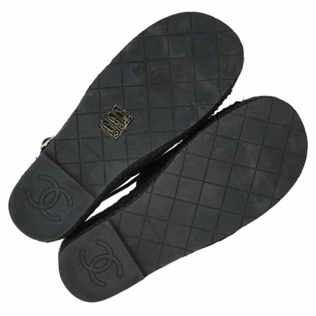 CHANEL シャネル サンダル エスパドリーユ ストラス ラインストーン