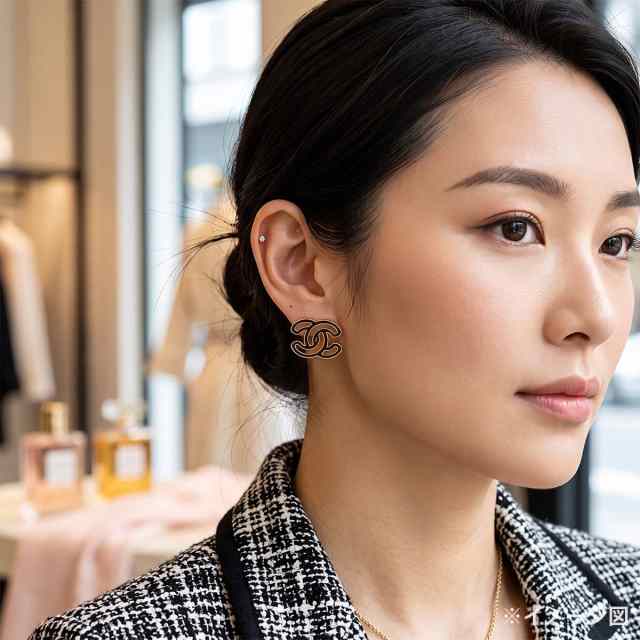 渋谷並木橋店】CHANEL シャネル ピアス ココマーク ゴールド/黒