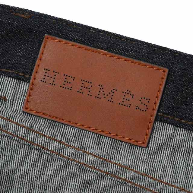 HERMES エルメス デニムパンツ ジーンズ テーパード セリエボタン