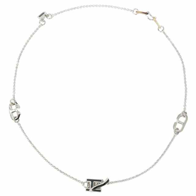 HERMES エルメス ネックレス アルファベット 黒 (ブラック) ラッカー