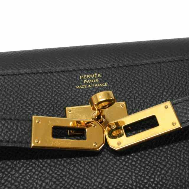 HERMES エルメス 長財布 ケリーウォレット ロング トゥーゴー 黒