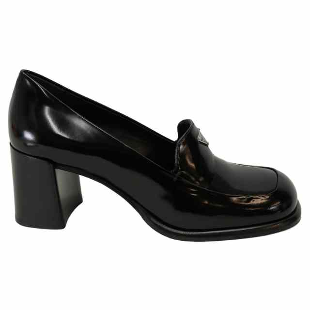 渋谷並木橋店】PRADA プラダ ローファー パンプス トライアングル ロゴ