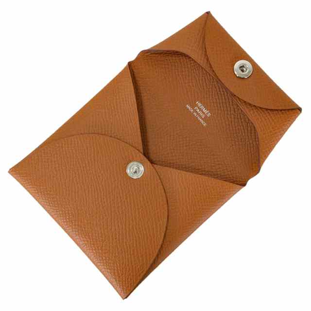 HERMES エルメス コインケース バスティア ゴールド エプソン シルバー