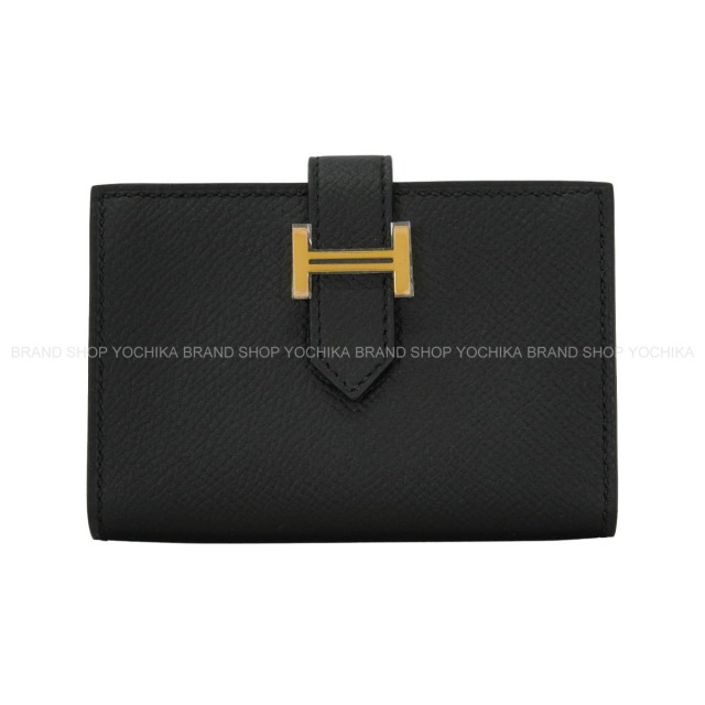 HERMES エルメス カードケース ベアン カードケース 黒 (ブラック
