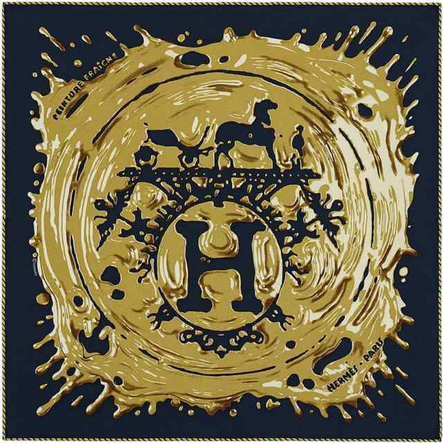 2022年春夏 HERMES エルメス スカーフ カレ45 ガヴロッシュ ペンキ