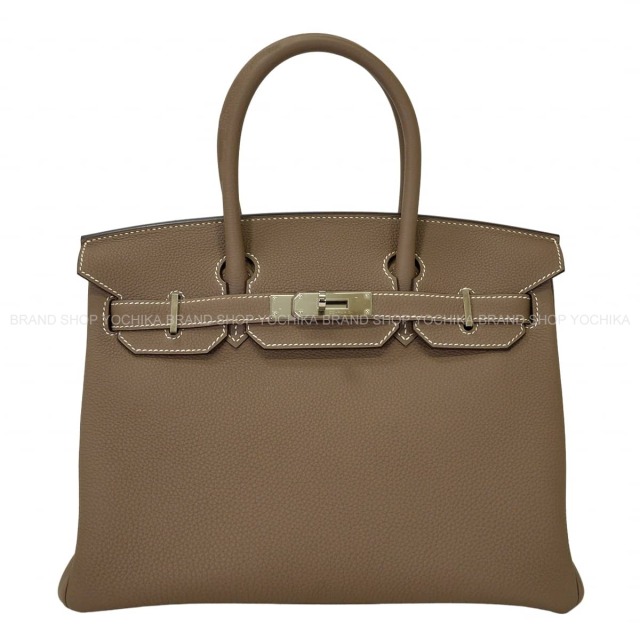 HERMES エルメス ハンドバッグ バーキン30 エトープ (エトゥープ) トゴ シルバー金具 A刻印 新品未使用