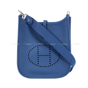 【ブルーが映える♡絶大な人気】HERMES ミニエヴリン16 エルメス エヴリンミニ Evelyne16 TPM ブルーペール (HERMES