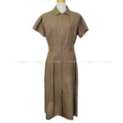 エルメス　カーキ カットソーワンピース 40 HERMES エルメス アパレル:レディス