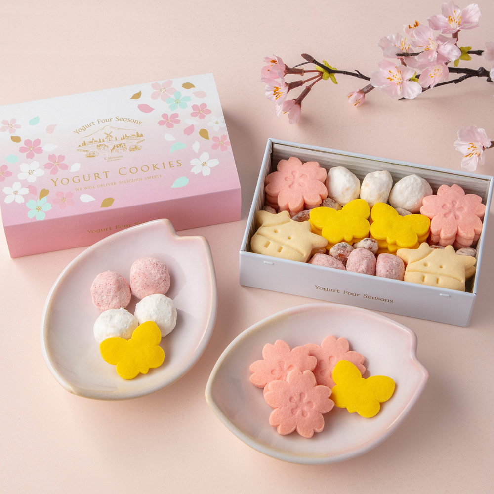 ヨーグルトさくらクッキー缶