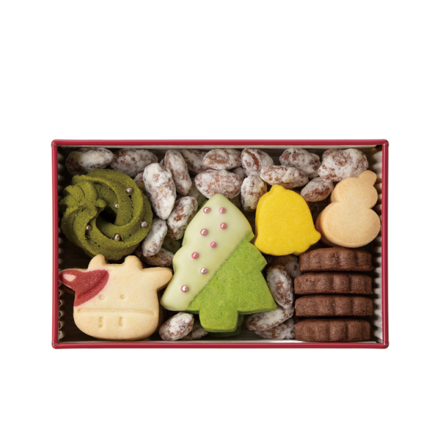 クリスマスクッキー缶小
