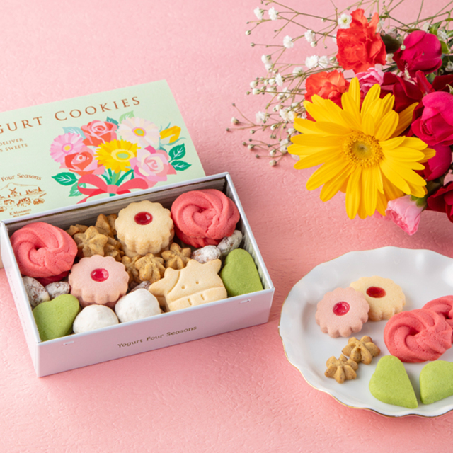 ヨーグルトフラワークッキー缶