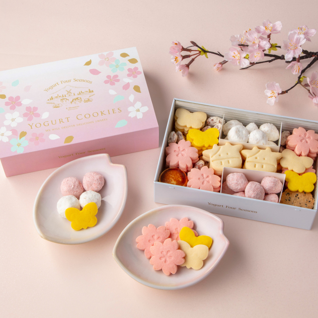 ヨーグルトさくらクッキー缶