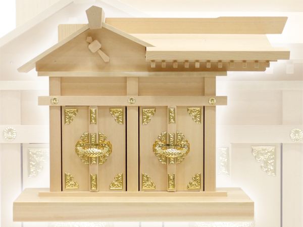 送料無料！恵比寿様・大黒様を入れる神棚 【二社大黒・大（木曽ひのき）】