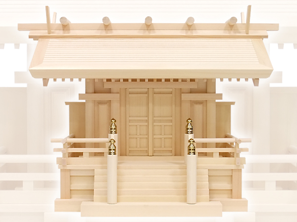 大きくて豪華な高級一社宮 神棚 天神唐戸一社(木曽ひのき)