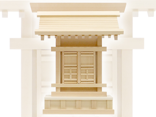 金具のない神棚【一社唐戸・中（木曽ひのき）】