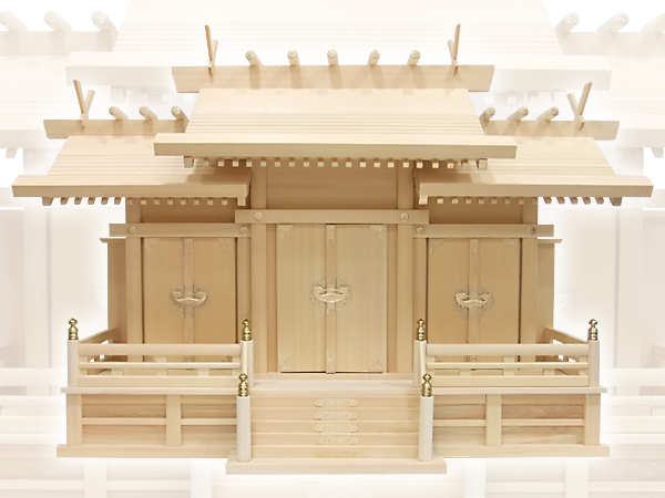 送料無料！神棚【特大三社（木曽ひのき）】