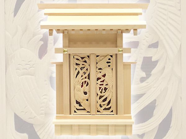 送料無料！【神棚】鳳翔一社・小　御簾（みす）付（木曽ひのき）