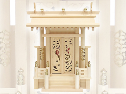 送料無料！木曽桧神棚【鳳翔一社・大御簾（みす）付（木曽ひのき）】
