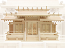 送料無料！金具の付いていない神棚【新寸唐戸三社・大（ひのき）】