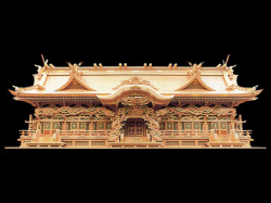 超高級神棚入母屋七社オリジナル高級神殿【光雲】