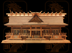 屋久杉で出来たオリジナル高級神棚【屋久杉母屋神明】五社