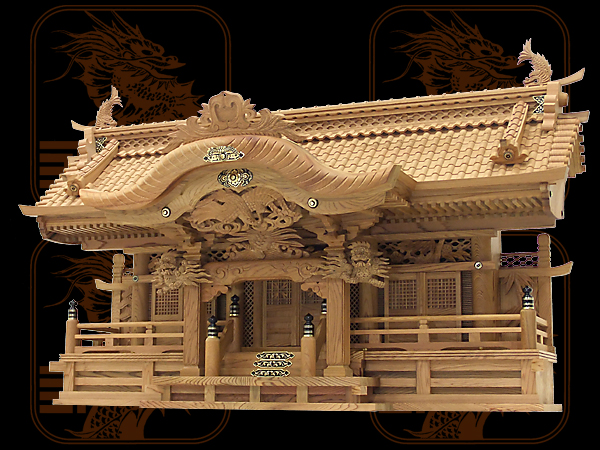高級屋久杉神棚切妻三社