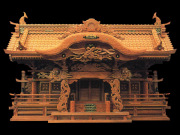 超高級久屋久杉神棚三社オリジナル高級屋久杉神殿【屋久獅子】上級仕上げ