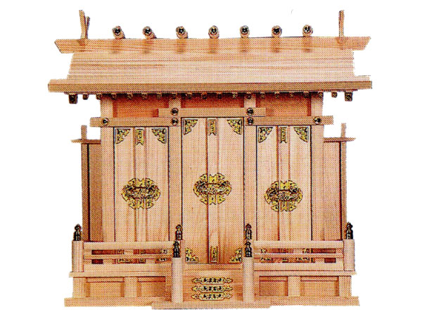 通し屋根三社（ひのき）