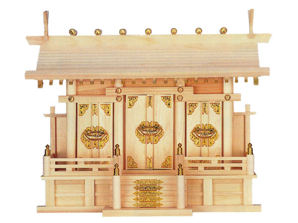 通し屋根三社（ひのき）