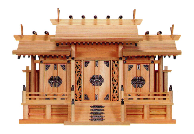 鳳凰三社シルバー金具（ひのき）