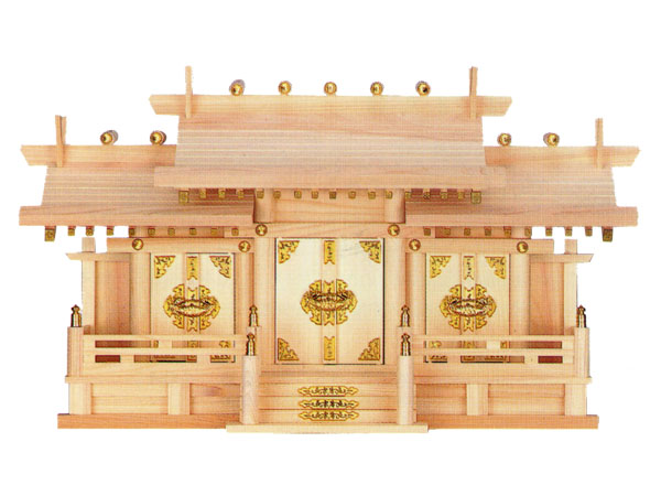 新寸屋根違い三社（ひのき）