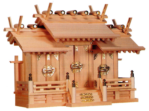 伊勢極上屋根違い三社（木曽ひのき）
