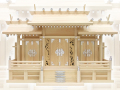 上品で豪華な神棚【神棚】鳳凰三社シルバー金具・大(ひのき)