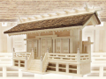 高級神棚・桧皮葺(ひわだぶき)通し三社