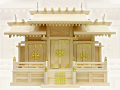 送料無料！神棚【屋根違い三社・大（ひのき）】