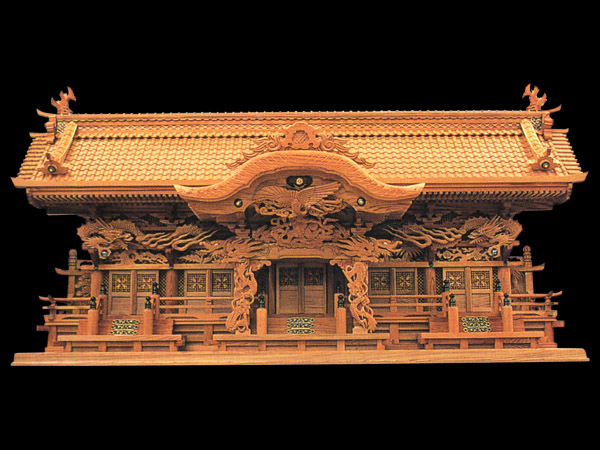 超高級屋久杉神棚切妻五社オリジナル高級屋久杉神殿【屋久龍】