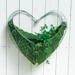 メッシュプランタークレセントハートFMP04-40G　2個セットハンギング