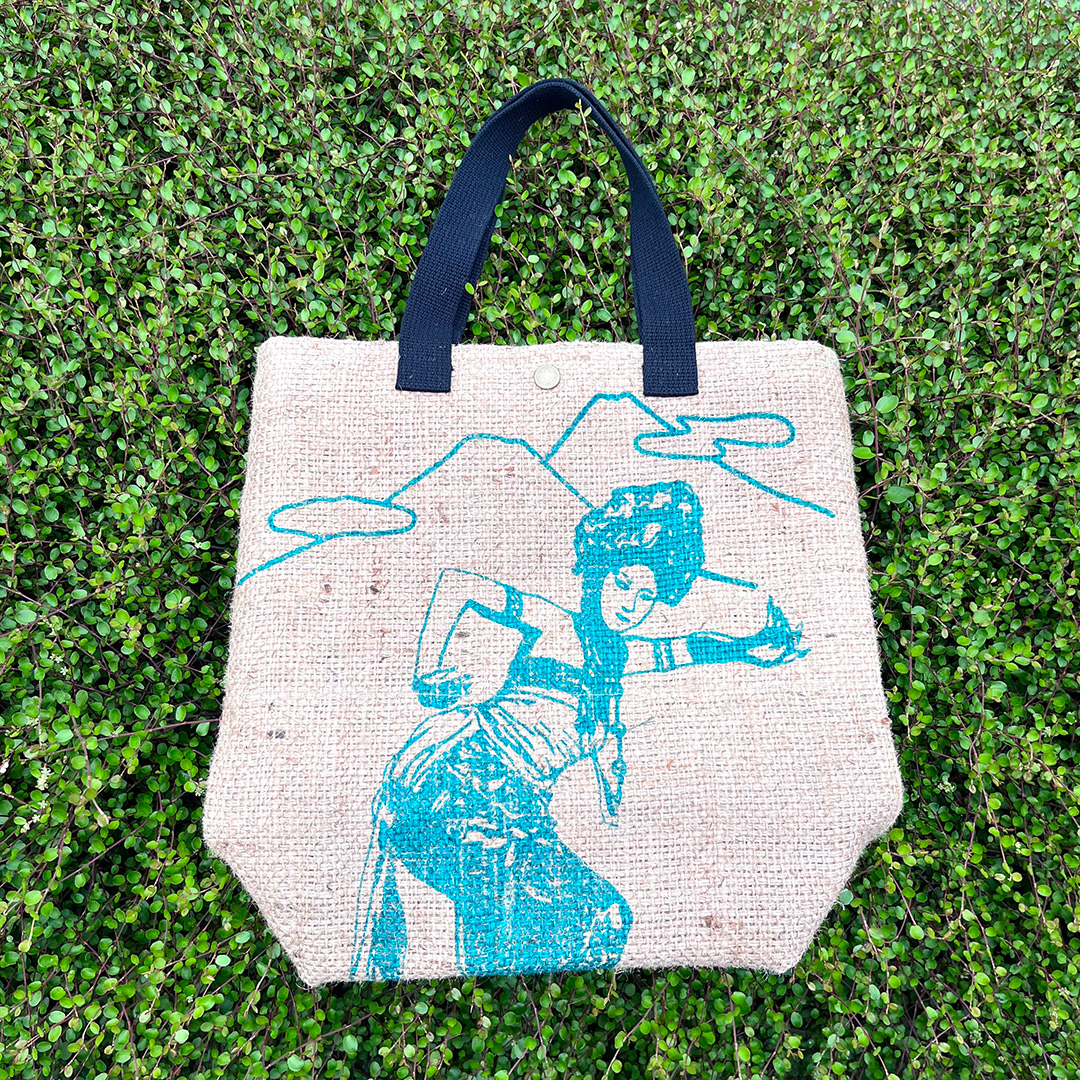 Dun_bag_02 ドンゴロストートバッグ（バリ・踊り子×ブラック）