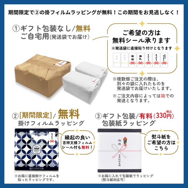 帯封 4種類セット売り ドリップセット4種50袋入