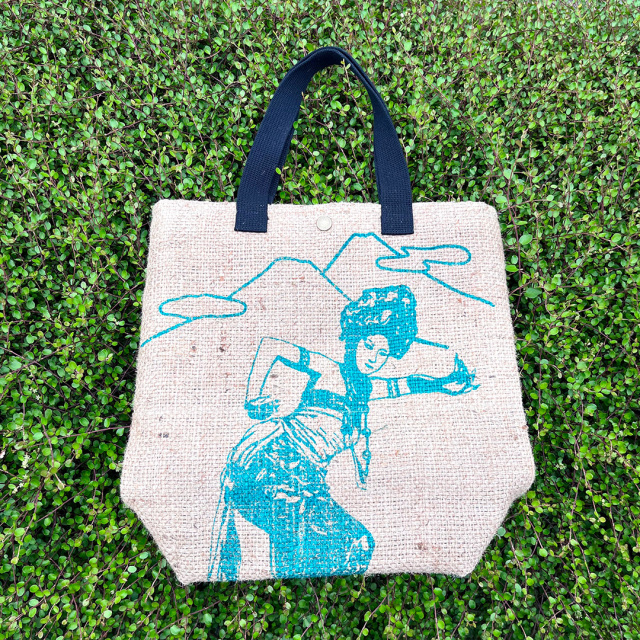 Dun_bag_02 ドンゴロストートバッグ（バリ・踊り子×ブラック）