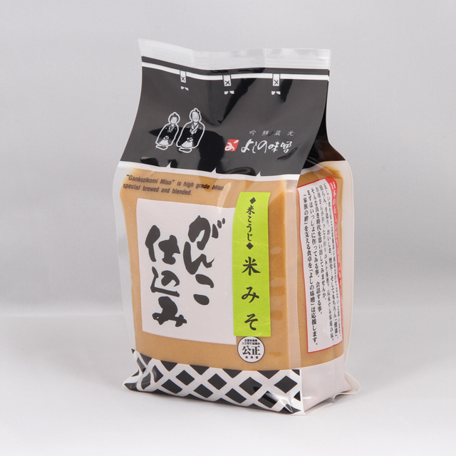 よしみそページ がんこ仕込み 米みそ| よしの味噌の風味豊かな漉しみそで、あっさりと