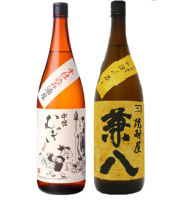 【限定麦焼酎セット】麦焼酎「兼八　トヨノホシ」＆麦焼酎「宇佐むぎ」各1800ml