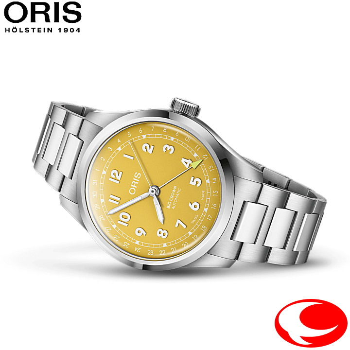 国内正規品　ORIS オリス  Big Crown ビッククラウン ポインターデイト 01 754 7798 4069-07 8 20 06  40mm イエロ—