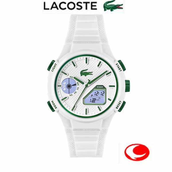 【正規品】ラコステ LACOSTE 腕時計　L33-X　メンズサイズ　2011364　 ホワイト　2年保証  アナログデジタル アナデジ　【新品】ラコステ腕時計 （男女兼用）【L33X】
