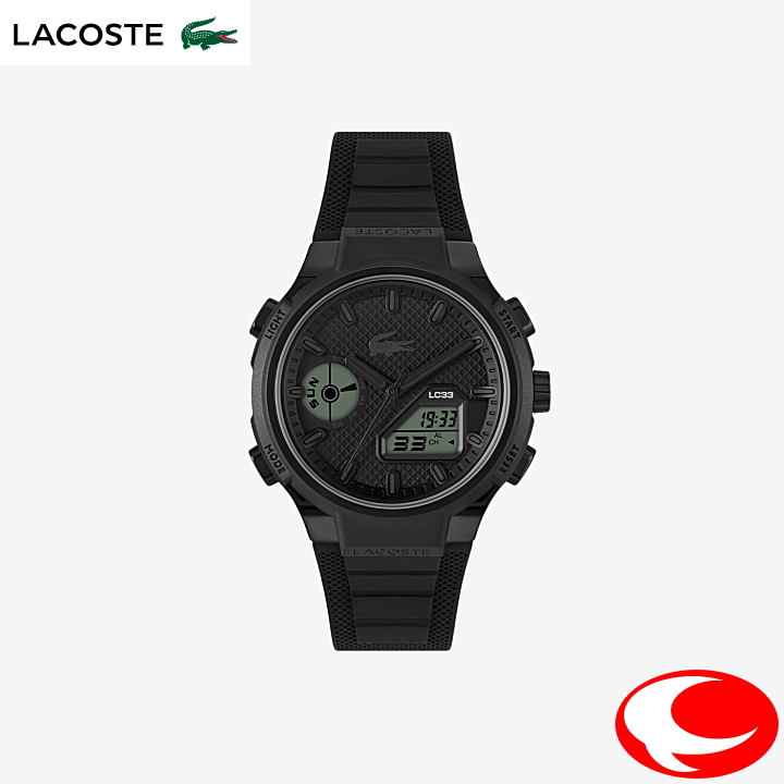 LACOSTE ラコステ 腕時計 LC33／オールブラック 2011447 メンズ レディース ユニセックス 45mm クオーツ