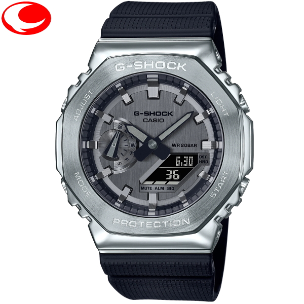 CASIO G-SHOCK GM-2100-1AJF シルバー/グレイ メタルカバード 八角形 オクタゴン
