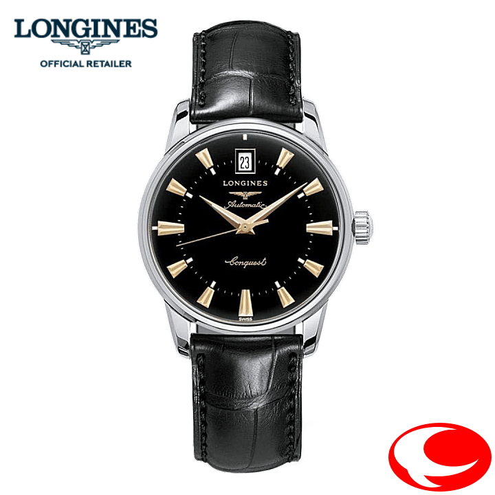 【正規５年間保証付き】LONGINES ロンジン コンクエスト ヘリテージ 35mm L1.611.4.52.4 メンズ ユニセックス 腕時計 オートマティック 自動巻き 強化プラスチック風防 正規販売店  -ロンジン公式ウェブサイト登録店-