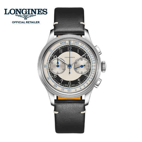 （5年間保証）LONGINES ロンジン ヘリテージクラシック クロノグラフ “タキシード”　L28304930 L2.830.4.93.0  正規輸入品 　シリコン製ひげぜんまい  40mm サイズ【送料無料】