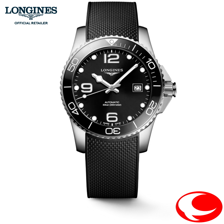 【正規５年間保証】ロンジン LONGINES メンズ 腕時計 ハイドロコンクエスト ダイバーズウォッチ 41mm L37814569  L3.781.4.56.9 ブラックセラミックベゼル 300m防水 -ロンジン公式サイト登録/正規販売店-