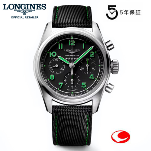 （5年間保証）LONGINES ロンジン スピリット パイオニア エディション　チタン　クロノグラフ spirit 　L38291532　L3.829.1.53.2 正規輸入品 シリコン製ヒゲゼンマイ 42mmケース  スイス公式クロノメーター